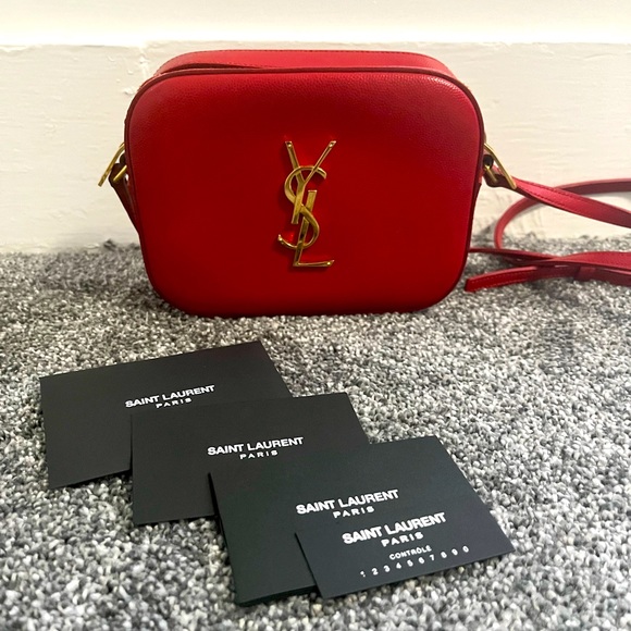 Yves Saint Laurent Handbags - YSL Red Camera Bage